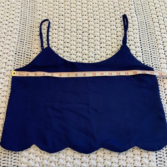 LA Hearts Crop Top Scalloped Hem Adjustable Straps Women’s Medium - Picture 5 of 8